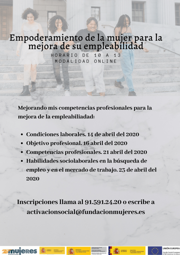 Empoderamiento de la mujer para la mejora de la empleabilidad. Bloque 1