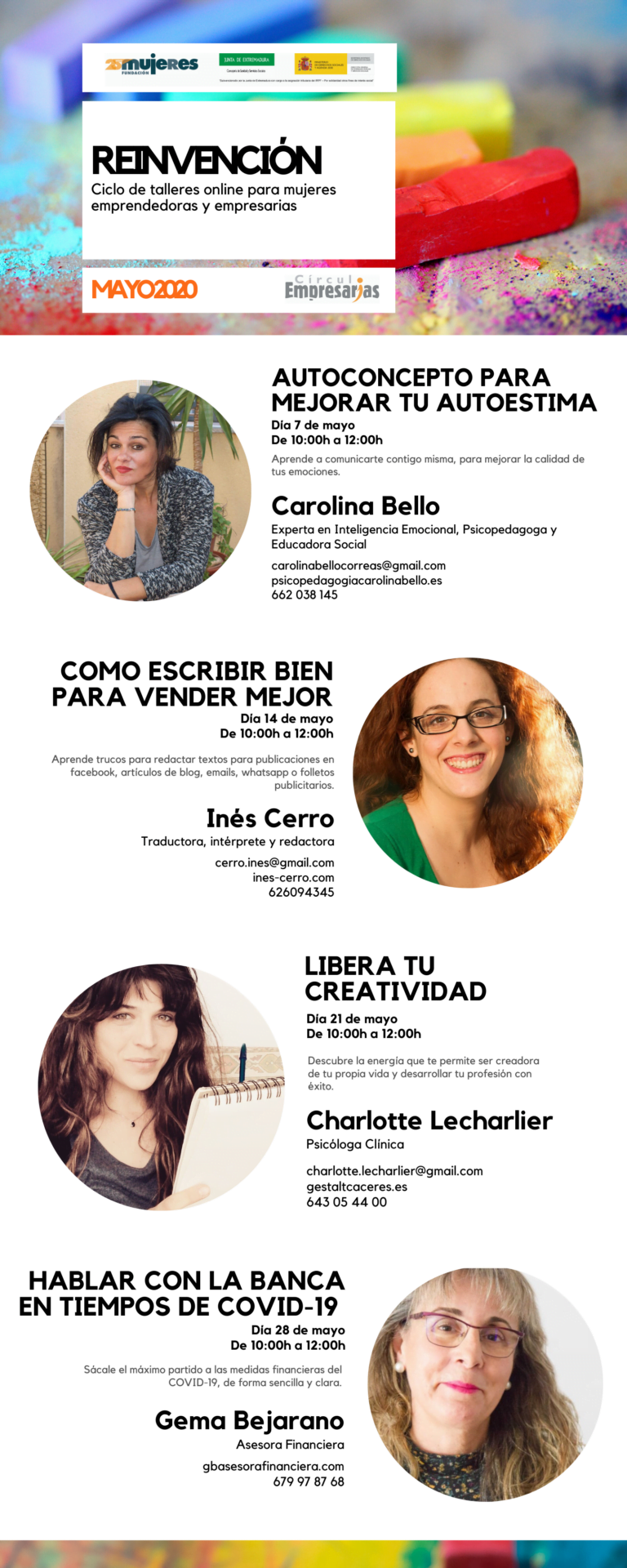 Ciclo de talleres on line para mujeres emprendedoras y empresarias