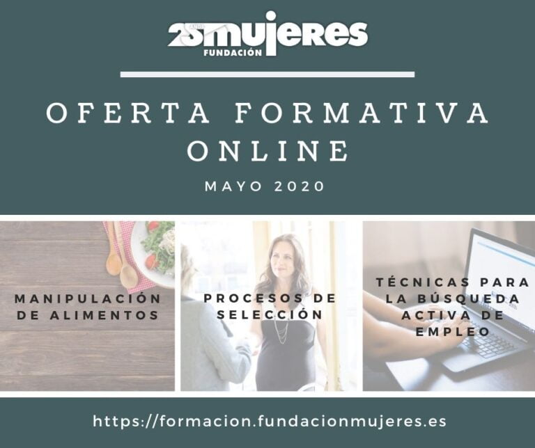 Oferta formativa de la Plataforma de Formación Online de Fundación Mujeres: mayo 2020