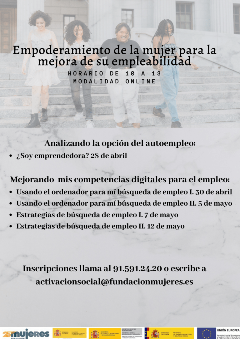 Empoderamiento de la mujer para la mejora de la empleabilidad. Bloque  II y III