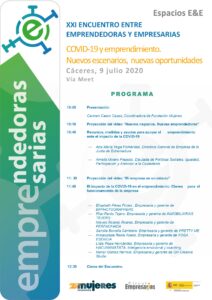#EscuelaDeVeranoFM-Encuentro en Extremadura entre emprendedoras y empresarias:  COVID-19 y emprendimiento. Nuevos escenarios, nuevas oportunidades
