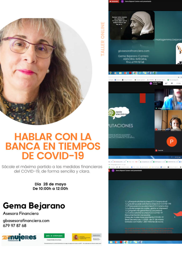 Taller online "Hablar con la banca en tiempos de COVID-19"