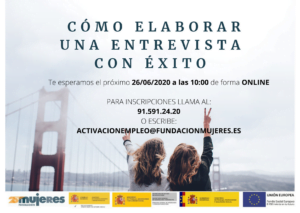 Taller online: Cómo afrontar una entrevista de trabajo con éxito