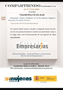 Compartiendo Experiencias. Tertulia "Viajar Sola Te Da Alas"