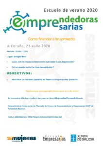 #EscuelaDeVerano-Taller: Como financiar o teu proxecto