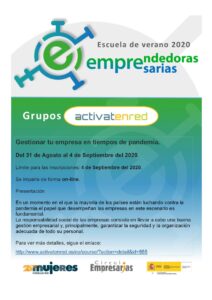 #EscuelaDeVeranoFM-Grupo Activatenred: Gestionar tu empresa en tiempos de pandemia