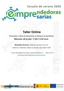 #EscuelaDeVeranoFM-Taller on-line: Motivación y toma de decisiones en tiempos de pandemia