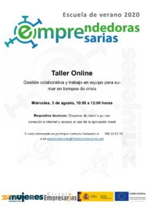 #EscuelaDeVeranoFM-Taller: Gestión colaborativa y trabajo en equipo para sumar en tiempos de crisis