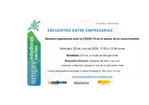 #EscuelaDeVeranoFM-Encuentro con Empresarias: Nuestra experiencia ante la COVID-19 en el sector de la comunicación