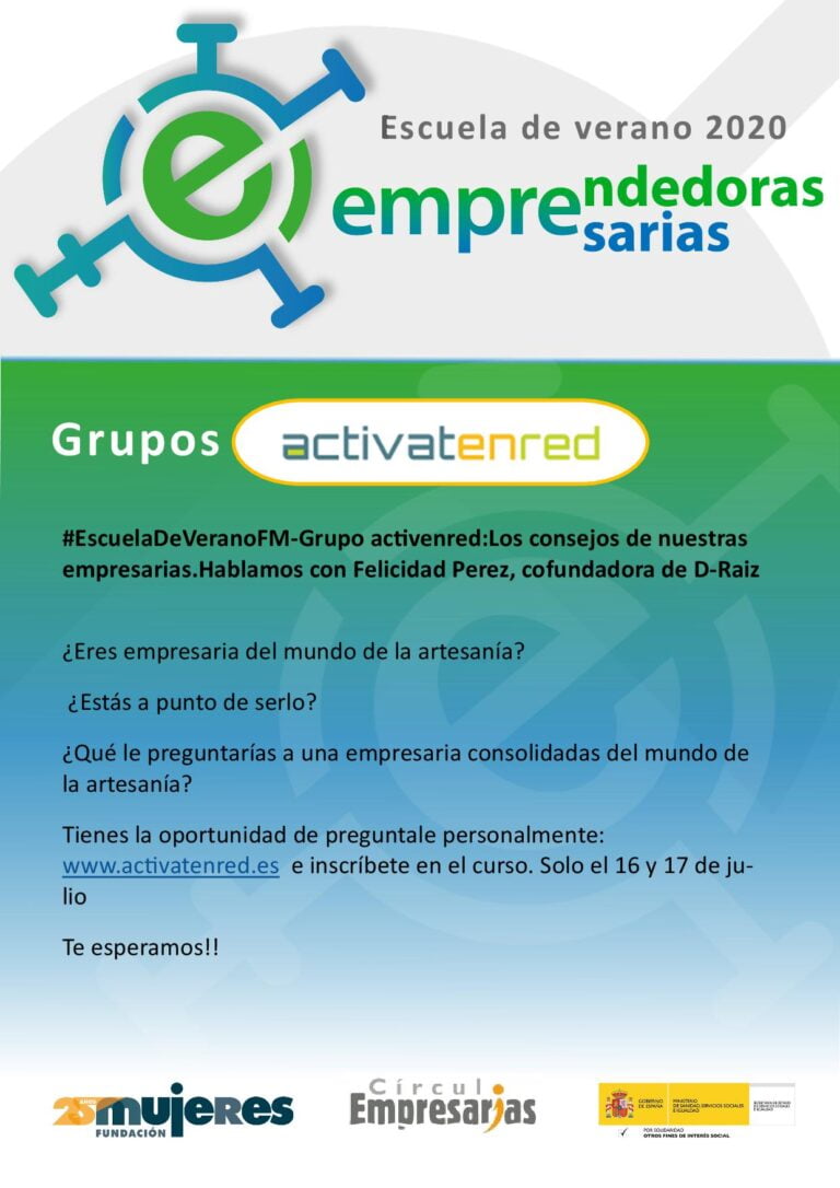 #EscuelaDeVeranoFM-Grupo Activatenred: Los consejos de nuestras empresarias. Hablamos con Felicidad Pérez Rodríguez