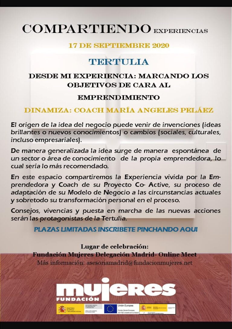 Tertulia: "Marcando mis objetivos de cara al Emprendimiento"