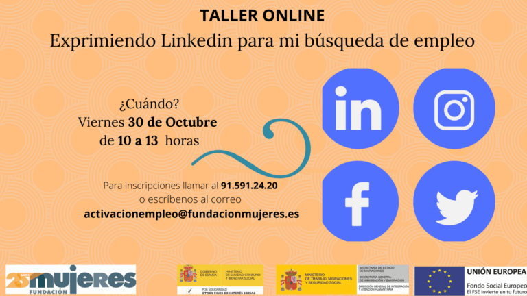 Taller online "Exprimiendo LinkedIn para mi Búsqueda de Empleo".