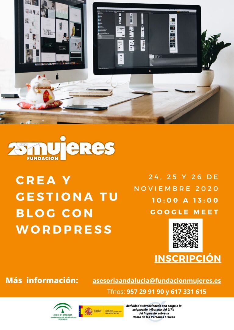 Taller online: Crea y gestiona tu blog con Wordpress