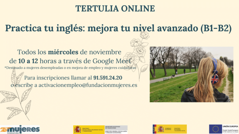Tertulia online: Práctica inglés: mejora tu nivel (avanzado)