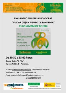 Encuentro Comarcal de Cuidadoras: "Cuidar(se) en tiempos de pandemia"
