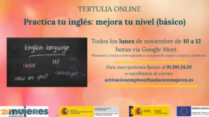 Tertulia online: Práctica inglés mejora tu nivel (básico)