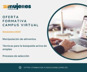 Noviembre 2020: Nueva oferta formativa del Campus Virtual de Fundación Mujeres