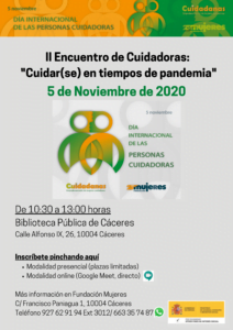 II Encuentro de Cuidadoras: "Cuidar(se) en tiempos de pandemia"