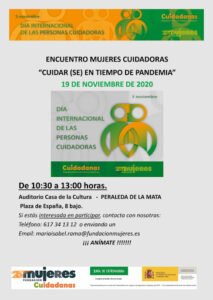 Encuentro Comarcal de Cuidadoras:"Cuidar(se) en tiempos de pandemia"