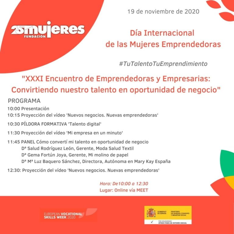#TuTalentoTuEmprendimiento-Encuentro de Emprendedoras y Empresarias de Andalucía: 'Convirtiendo nuestro talento en una oportunidad de negocio'