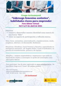Grupo Activatenred: "Liderazgo femenino auténtico", habilidades claves para emprender