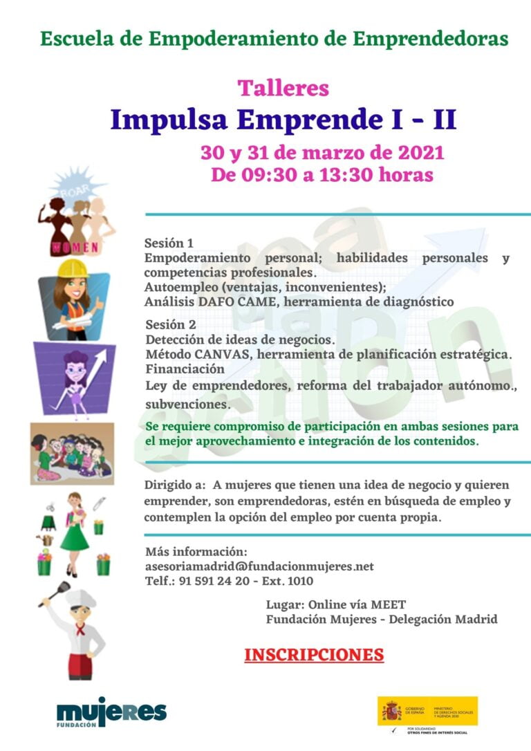 Taller Online: "Impulsa Emprende I - II"