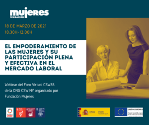 ¡Mañana nos vemos! Jornada "El empoderamiento de las mujeres y su participación plena y efectiva en el mercado laboral"