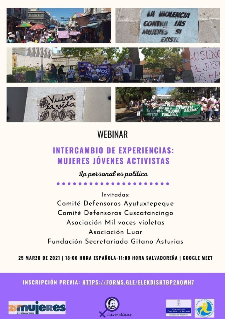 Webinar: “Intercambio de Experiencias: Mujeres Jóvenes Activistas”