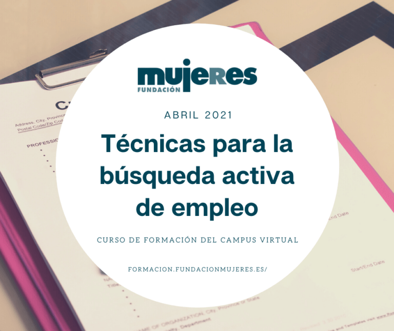 Curso online: "Técnicas para la búsqueda activa de empleo" (abril 2021)