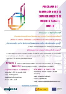 Programa de Formación para el Empoderamiento de mujeres para el empleo.