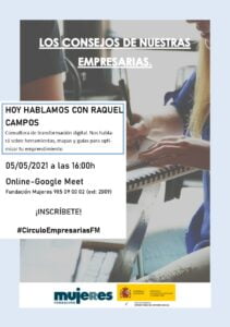 Los consejos de nuestras empresarias: Hablaremos con Raquel Campos