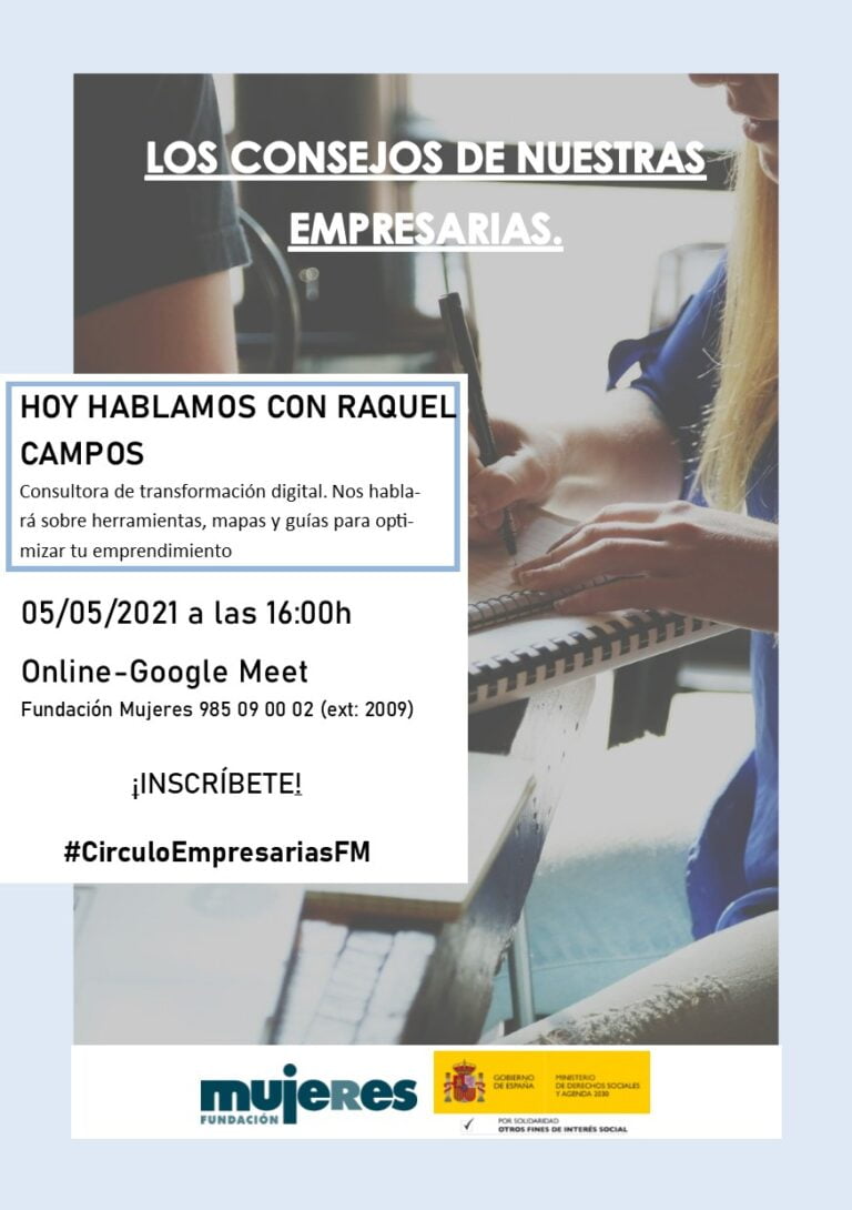 Los consejos de nuestras empresarias: Hablaremos con Raquel Campos