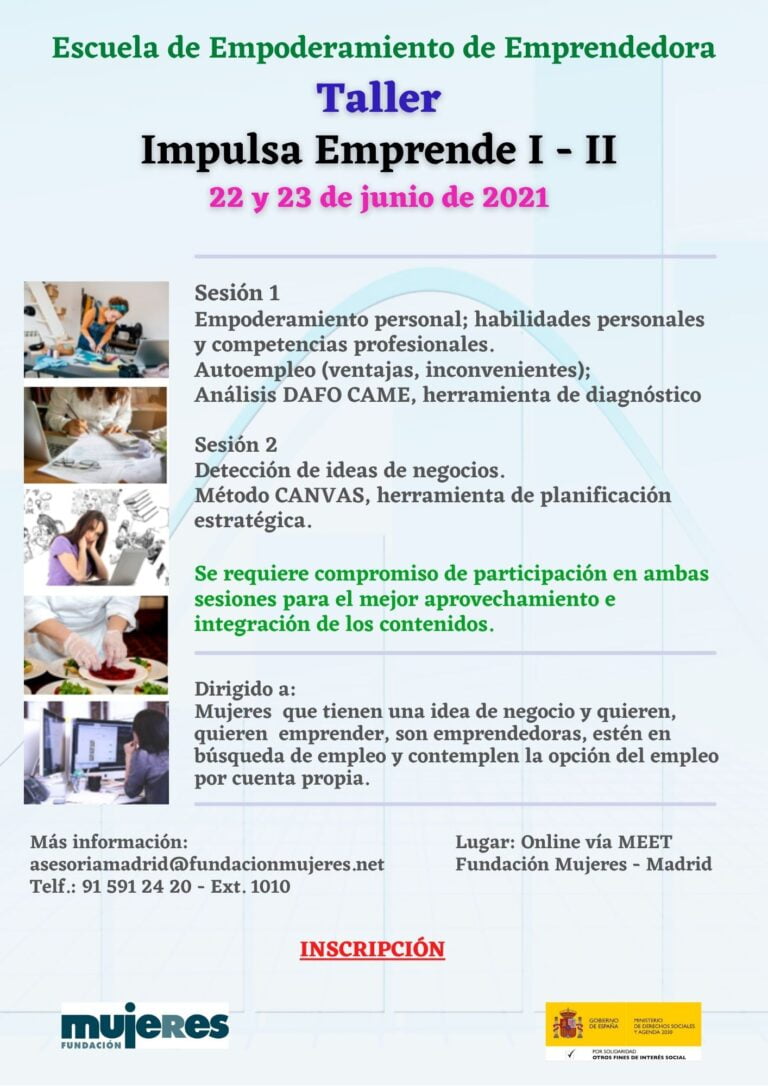 Taller Online: Impulsa Emprende I - II