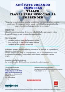 Taller presencial: Claves para negociar al emprender