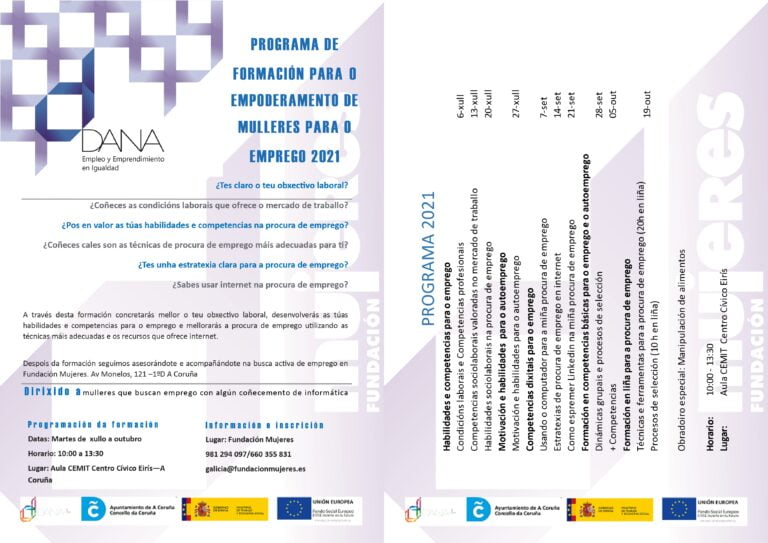 DANA: Busca activa de emprego e emprendemento na Coruña