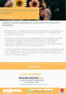 Servicio de Apoyo Integral a Personas Cuidadoras 2021 en Ciempozuelos