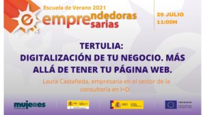 EscuelaDeVerano-Tertulia: Digitalización de tu negocio. Más allá de tener tu página web