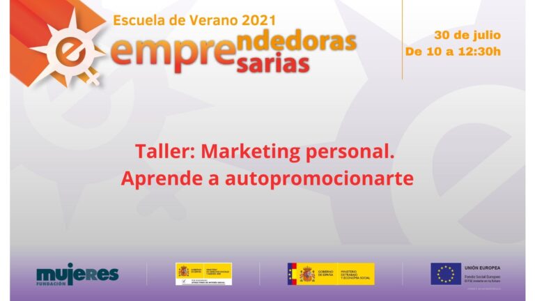 EscuelaDeVerano-Taller: Marketing personal. Aprende a autopromocionarte