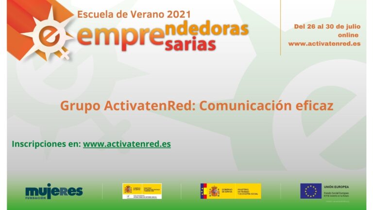 EscuelaDeVerano-Grupo ActivatenRed: Comunicación eficaz