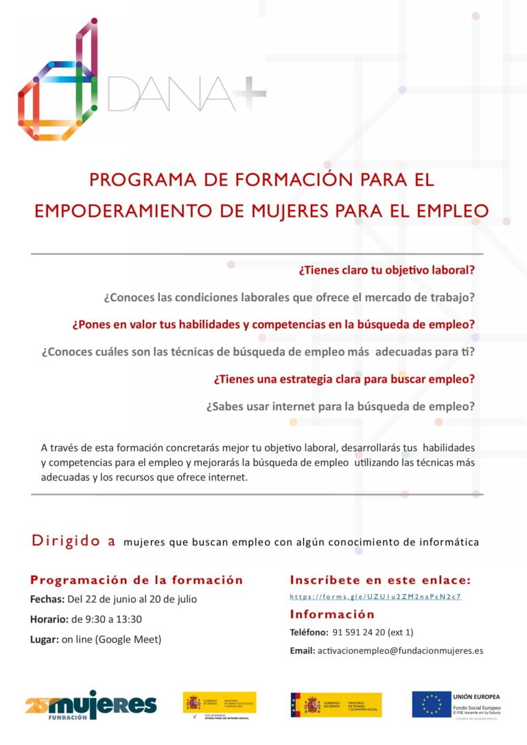 Cursos online: Empoderamiento de la mujer para la mejora de la empleabilidad