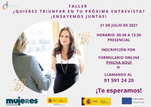 Taller: ¿Quieres triunfar en tu próxima entrevista? ¡Ensayemos juntas!