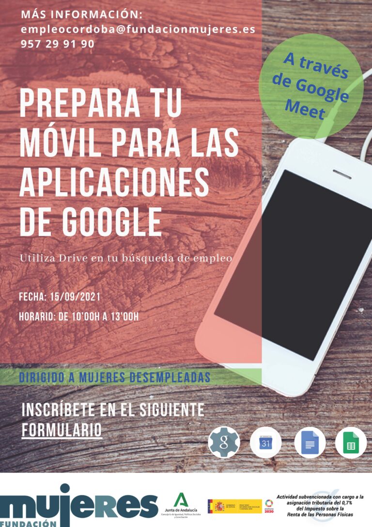 Taller online: Prepara tu móvil para las aplicaciones de Google