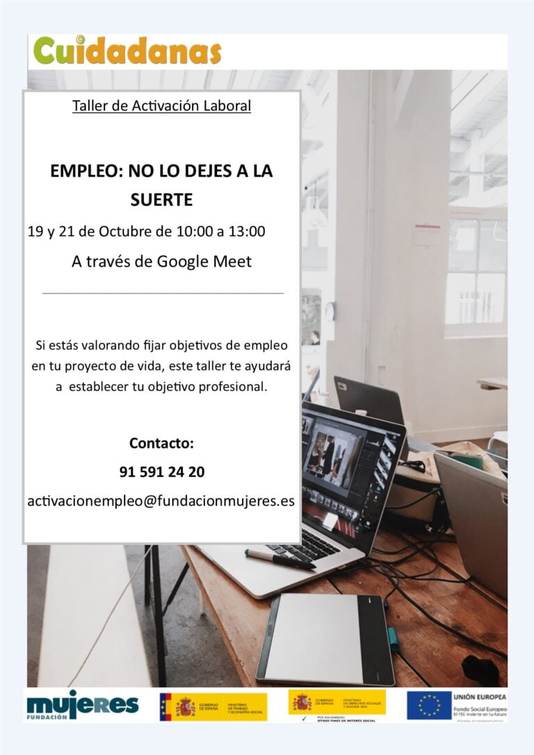 Taller Online - Empleo: no lo dejes a la suerte