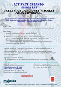 Taller presencial: Obligaciones fiscales como "Autónoma"