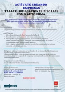 Taller presencial: Obligaciones fiscales como Autónoma