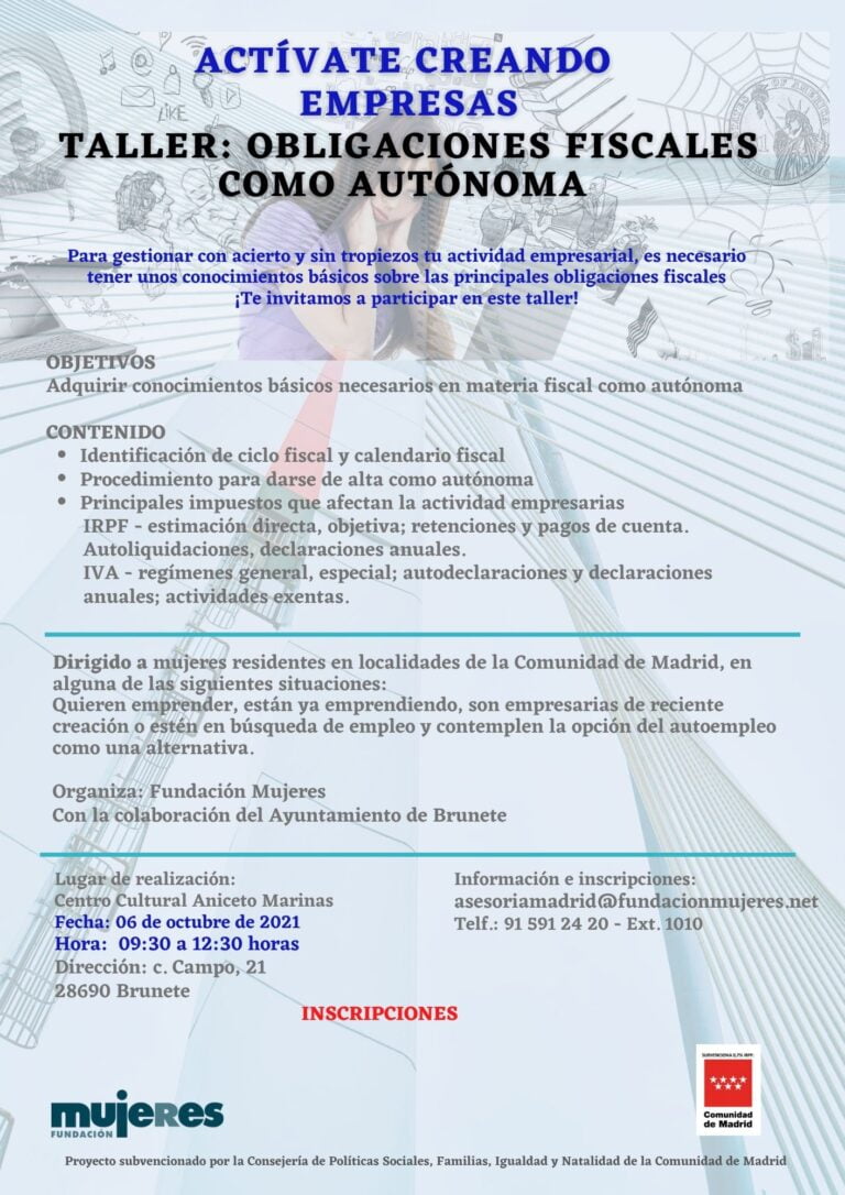 Taller presencial: Obligaciones fiscales como Autónoma