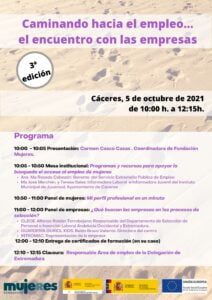 Encuentro entre empresas y mujeres:Caminando hacia el empleo… el Encuentro con las Empresas. Cáceres.