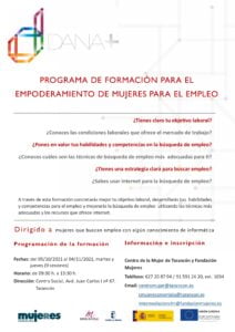 Curso presencial: Formación para el empoderamiento de mujeres para el empleo en Tarancón (Cuenca)