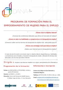 Curso presencial: Formación para el empoderamiento de mujeres para el empleo en San Clemente (Cuenca)