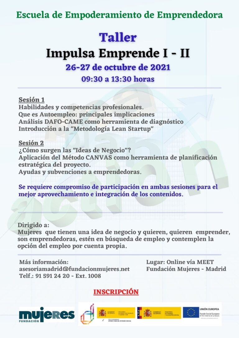 Taller Online:  Impulsa Emprende I y II